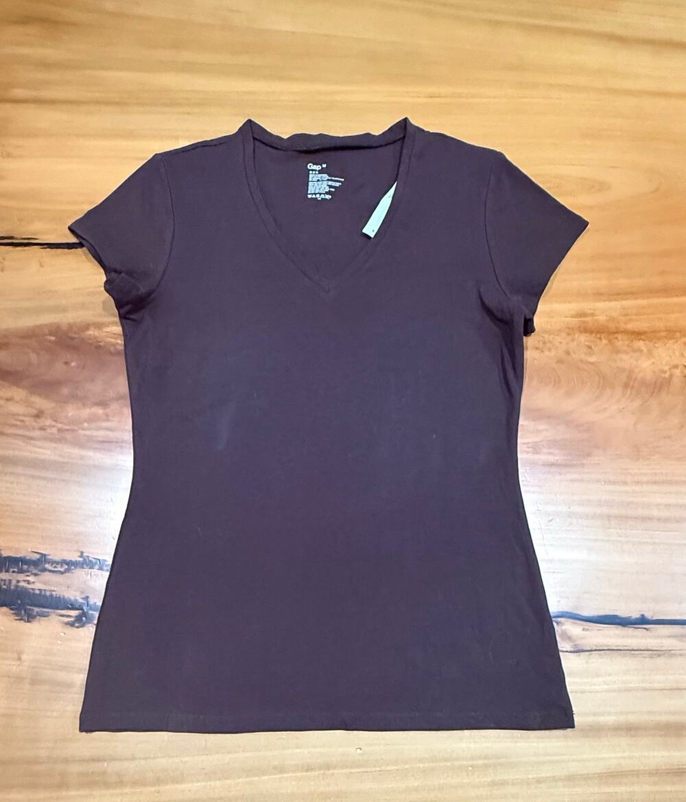 NWT Brown V Neck T Shirt Layering Medium / Small
